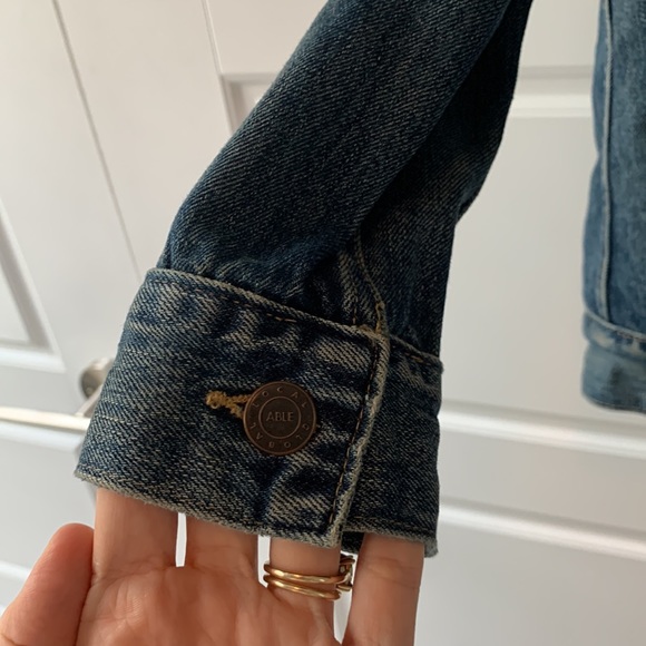 NWT - ABLE Adreina Sherpa-lined Denim Jacket - Picture 6 of 7